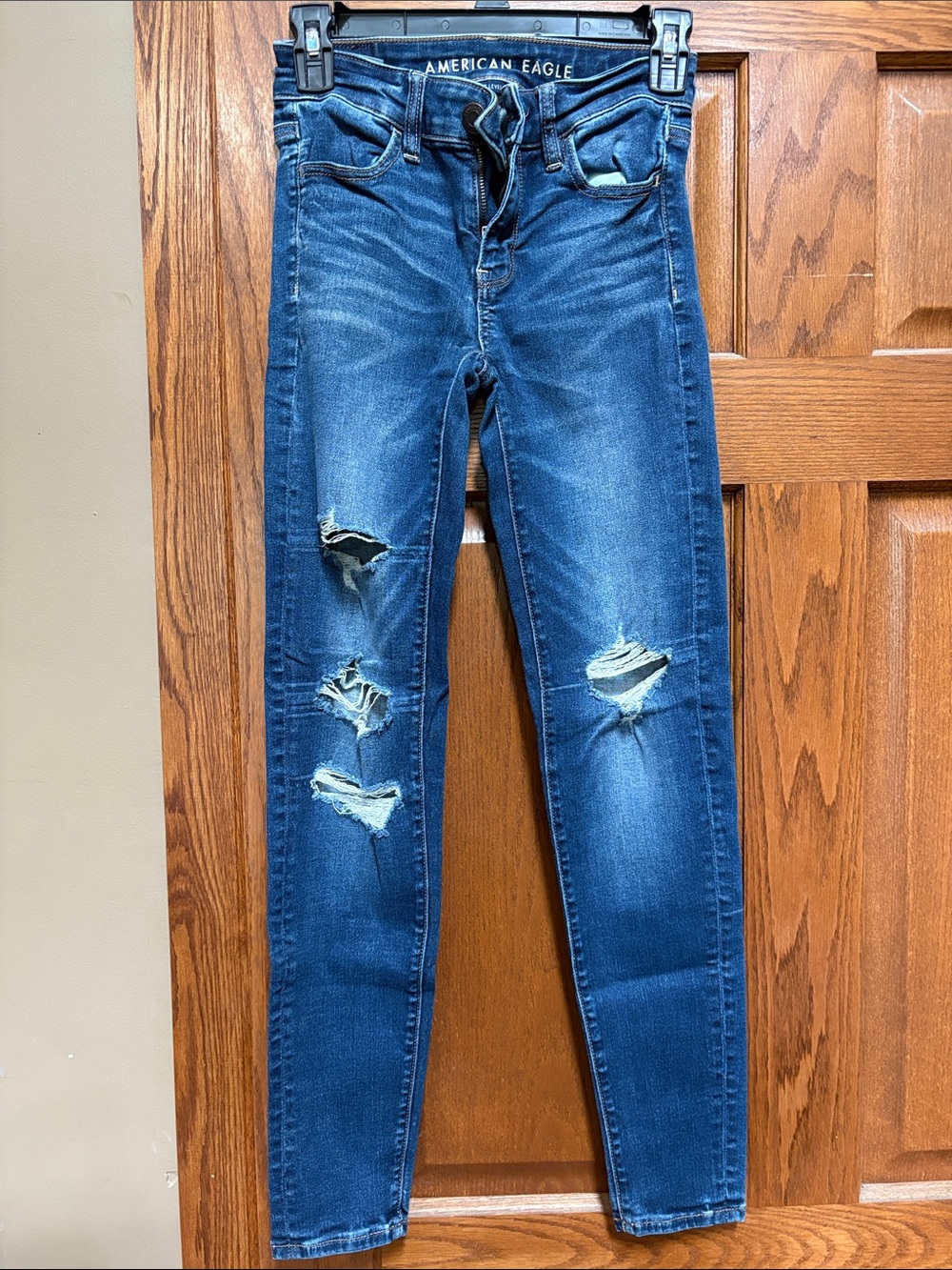 American Eagle Outfitters Women's Distressed Skinny Jeans Size 0